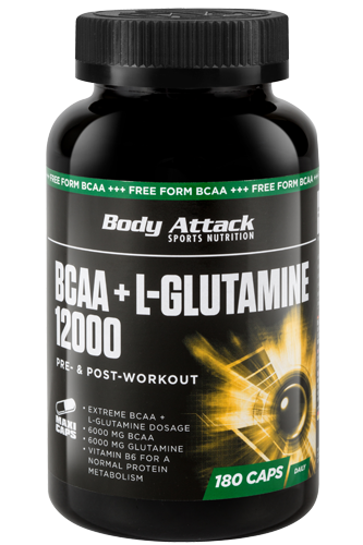Body Attack BCAA + Glutamine 10500 (180 Kapseln)