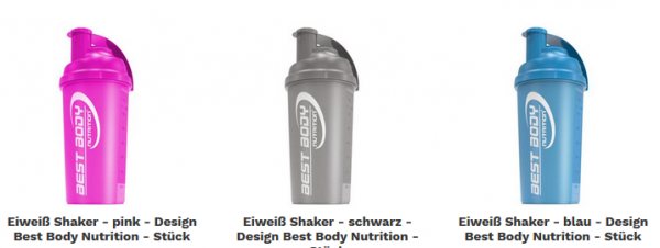 Best Body Eiweiß Shaker 700 ml BPA-frei (pink,schwarz, blau)