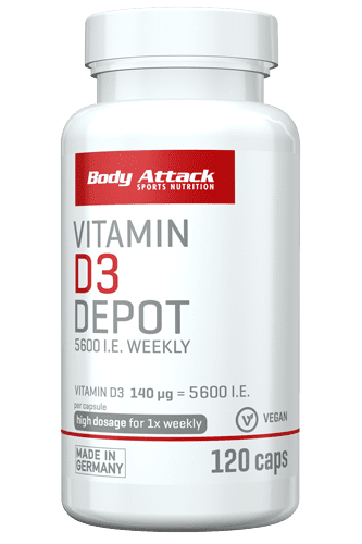 Body Attack Vitamin D3 Depot - 120 Caps